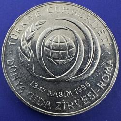 50 Bin Lira 1996. Hatıra/Tedavül. Dünya Gıda Zirvesi, Roma. Çil.