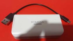 Romoss  PH20 5200 mAh Powerbank Şarj cihazı (%60 dolum , Samsung hücreli , Küçük boy , İkinci el)
