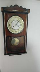 ALMAN MALI FALCON MARKA KURMALI ,SARKAÇLI ,GONGLU ANTİKA DUVAR SAATİ FAAL ÇALIŞIR DURUMDA