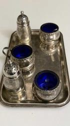 Antik House Gümüş Tuzluk ve Baharatlık S