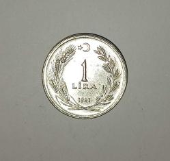 1981 - alüminyum minik 1 lira