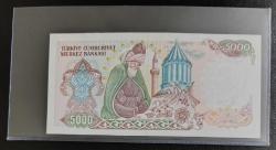 7.EMİSYON 2.TERTİP C SERİSİ BÜYÜK MEVLÂNALI 5000 LİRA ÇİL KONDİSYONDA