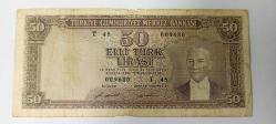 5. Emisyon 7. Tertip 50 Türk Lirası - Seri T45 (Nadir Seri) Naturel