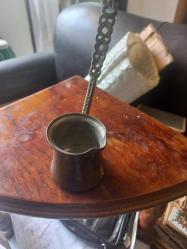 El yapımı tek fincanlık kahve cezvesi