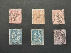 6 çeşit Fransa Klasik Pul