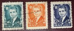 1962.ŞAH  RIZA PEHLEVİ İRAN. 3 PUL.DAMGALI