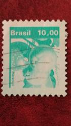 1982 YILI BREZİLYA ELMA AĞACI   DAMGALI  ŞARNİYERSİZ