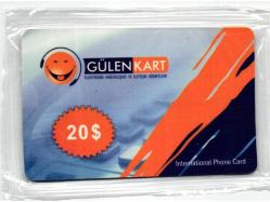 K = UZAK  ARAMA KARTI  ( GÜLEN  KART ) 20  $ ( AMBALAJINDA )