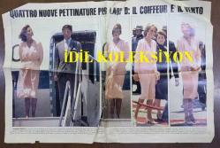 PRENSES DIANA'NIN FOTOĞRAFLI DERGİ SAYFASI (2 YAPRAK) - A MAGAZINE CLIPPING OF PRINCESS DIANA - 30 x 23 cm EBADINDA - İTALYANCA DERGİDEN