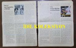 PRENSES DIANA'NIN FOTOĞRAFLI DERGİ SAYFASI (2 YAPRAK) - A MAGAZINE CLIPPING OF PRINCESS DIANA - 27 x 21 cm EBADINDA - İNGİLİZCE DERGİDEN. ''LADY DIANA AND HER ANCESTRY''