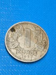 1937 Nikel 1 Kuruş Çt kondüsyondadır