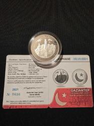 Gaziantep'e Gazilik Ünvanı Verilişinin 100. Yılı Gümüş Hatıra Parası Sertifikalı