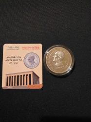 2013 YILI ATATÜRKÜN ANITKABİRDE 60. YILI DARPHANE HATIRA GÜMÜŞ –  SERTİFİKALI