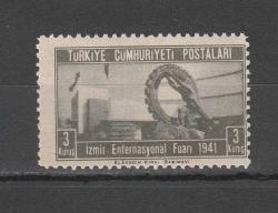 1941 İZMİR ENTERNASYONAL FUARI 3 KURUŞ MNH