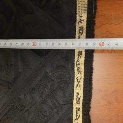 KENARI SUUDİ BAYRAKLI VE KİSVA YAZISI İŞLEMELİ KALIN KABE ÖRTÜSÜ. ÇOK ÇOK NADİR.