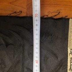 KENARI SUUDİ BAYRAKLI VE KİSVA YAZISI İŞLEMELİ KALIN KABE ÖRTÜSÜ. ÇOK ÇOK NADİR.