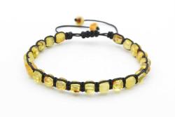 Hakiki Doğal Makrome Model Damla Kehribar Bileklik 002