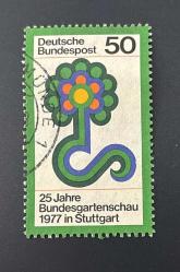 Almanya Pulu - Germany Stamp - Postadan Geçmiş Pul Filateli - DAMGALI - Federal Bahçe Fuarı 1977 Stuttgart Temalı Pul,  50 PARA - YABANCI PULLAR-NOSTALJİK DOĞUM GÜNÜ HEDİYESİ