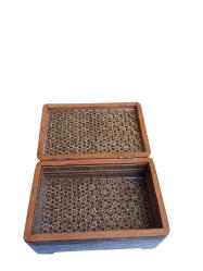 vintage Marküteri işçilkli ahşap kutluar