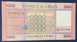 LÜBNAN 5000 LİVRE ÇİL RESİMDEKİ ÜRÜN