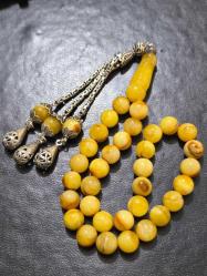 Orjinal damla kehribar kaya patinleri üzerinde tam 21 gram 20 grama yakın gümüş püskül gram