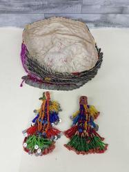 Antika 160 Adet Osmanlı Gümüşü ve Osmanlı Altını Olan Gelin Fesi