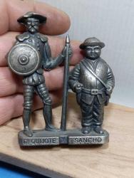 K413---1990'LAR DON KİŞOT SANCHO PANZA METAL BİBLO