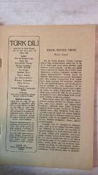 TÜRK DİLİ, AYLIK DİL VE YAZIN DERGİSİ - EKİM 1982 SAYI: 370  DOĞAN AKSAN - NAHİT ULVİ AKGÜN - TARIK DURSUN K. - İBRAHİM ZEKİ BURDURLU - MAHİR ÜNLÜ - AHMET ERHAN - İLHAN BERK - METİN ALTIOK - ÖMER ASIM AKSOY - AHMET ADA - BEHZAT AY - AHMET TELLİ - HÜSEYİN FERHAD - NURAN TEZCAN - YUNUS KORAY - HALDUN ARMAĞAN - TURGAY KANTÜRK - MUSTAFA BÜLBÜL - ALİ MUSTAFA - ŞERAFETTİN TURAN - İLHAN SELÇUK - OKTAY AKBAL - SAMİM KOCAGÖZ - ŞENOL CANER - YILMAZ YEGİN - R. DOĞRU - MUZAFFER UYGUNER - BİLGİN ADALI - RAMİS DARA - MEHMET AYDIN - ÂLİM ŞERİF ONARAN  DİLDE YENİYE TEPKİ - BİR GÜN - ROMAN BİR AYRINTILAR SANATIDIR - TÜRKÇE'M - ÖZ TÜRKÇENİN GEREKLİĞİ - KALIT (2) - DEFTERLER, II - HANÇERİN SAPI - DERSİMİZ TÜRKÇE - GÜNEYDENİM - YAŞAMI DUYUMSAMAK - GÖK - KÖZÜN ÖYKÜSÜ - GİZ - KÜLEBİ'DE 