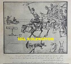 Osmanlıca Karagöz Mizah Dergisi-Gazetesi, Orijinal Dönem Basım, (Ottoman Magazine-Newspaper-Journal Illustré Kara-Gueuz) - 21 Eylül 1914 - Sayı: 664 - Hicri: 20 Şevval 1332 - Rumi: 8 Eylül 1330 - Karikatürist Ali Fuat Bey'in Çalışması: 