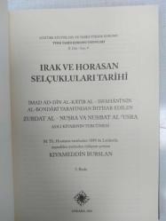 Irak ve Horasan SELÇUKLULARI Tarihi.. Histoire des Seldjoucides de L’Irāq, Par al-Bondārî, d’après Imad ad-din al-Kâtib al-Isfahani ©1889.. M. Th. Houtsma .. (3.baskı-2016) .. Deri Ciltli