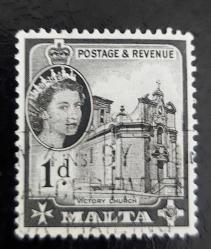 İngiliz Yönetimindeki Malta 1956- damgalı