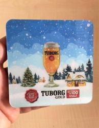 2 ADET  TUBORG BİRA BARDAĞI ALTLIĞI HAREKET ETTİKÇE DEĞİŞEN BARDAK ALTLIĞI YUMUŞAK PLASTİK ALTLIK