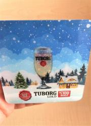 2 ADET  TUBORG BİRA BARDAĞI ALTLIĞI HAREKET ETTİKÇE DEĞİŞEN BARDAK ALTLIĞI YUMUŞAK PLASTİK ALTLIK