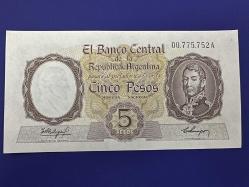 Arjantin 5 Peso 1960-1962. Çil.