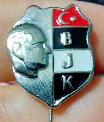 BEŞİKTAŞ SPOR KULÜBÜ ve ATATÜRK, YAKA İĞNESİ / ROZET ÇİL