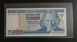 7.EMİSYON NADİR A SERİSİ (A03) 250.000 LİRA ÇİL KONDİSYONDA