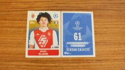 Topps UEFA Champions League 2024-2025 AS Monaco FC Maghnes Akliouche Sticker No:61