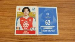 Topps UEFA Champions League 2024-2025 AS Monaco FC Takumi Minamino Sticker No:62