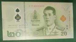TAYLAND 2022    20 BAHT POLİMER.ÇİL PARA