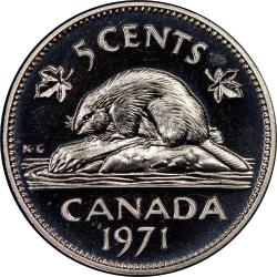 KANADA 5 Cent, 1971 ÇA (Kraliçe II. Elizabeth)