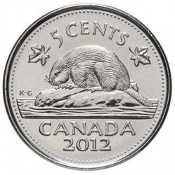 KANADA 5 Cent, 2012 ÇİL (Kraliçe II. Elizabeth)
