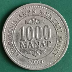 TÜRKMENİSTAN  1999   1000  MANAT
