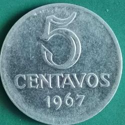BREZİLYA 1967   5  CENTAVOS