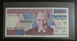 7.EMİSYON NADİR A SERİSİ 1.000.000 LİRA ÇİL KONDİSYONDA