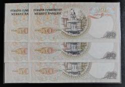 6. EMİSYON HARF TAKIMI 50 LİRA ÇİL KONDİSYONDA