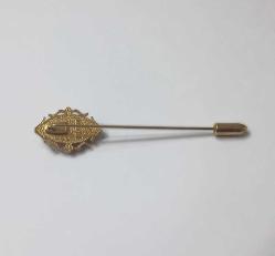 Vintage  AVON  Altın Ton  Sert Plastik Cameo Stick Pin Broş Yaka İğnesi