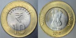 HİNDİSTAN 10 RUPİ 2016 BİMETAL ÇİLALTI.