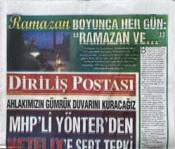 20 Şubat 2026 DİRİLİŞ POSTASI GAZETESİ Doğum Günü Gazetesi (20.02.2026) Doğumgünü Hediyesi | Sıradışı Hediye | Özel Gün Hediyeleri | GAZETE ARŞİVİ | MHP'li Yönter'den Netflix'e Sert Tepki | PRENS ANDREW GÖZALTINA ALINDI | AK Parti Erken Seçim Tartışmalarını Noktaladı | KAMUDA ÜCRET FARKI TARTIŞMASI BAKAN ŞİMŞEK'TEN 