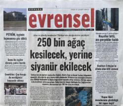 23 Şubat 2026 EVRENSEL GAZETESİ Doğum Günü Gazetesi (23.02.2026) Doğumgünü Hediyesi | Sıradışı Hediye | Özel Gün Hediyeleri | GAZETE ARŞİVİ | Altın ve Gümüş Madenleri Türkiye'nin Akciğerlerine Yayılıyor : 250 BİN KESİLECEK YERİNE SİYANÜR EKİLECEK | Petkim İşçinin Lojmanına Göz Dikti | UKRAYNA SAVAŞI 5.YILINA GİRİYOR Hayaller Bitti Acı Gerçekler Kaldı | SOMA'DA İŞÇİLER DİRENİŞ ÇADIRI KURDU | Emekliler: Çay Kaşığı İle Verdiğinizi Kepçeyle Aldınız | ANAHTARI ERDOĞAN'IN ELİNDE OLAN KİLİT SİSTEMİ | Kuraklıktan Sele: Çifçtçiye Çifte Darbe | DİSK KESK TMMOB TTB: İşçilerin Birliği İçin Laiklik Vazgeçilmez