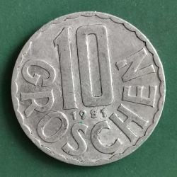 AVUSTURYA  1951   10  GROSCHEN